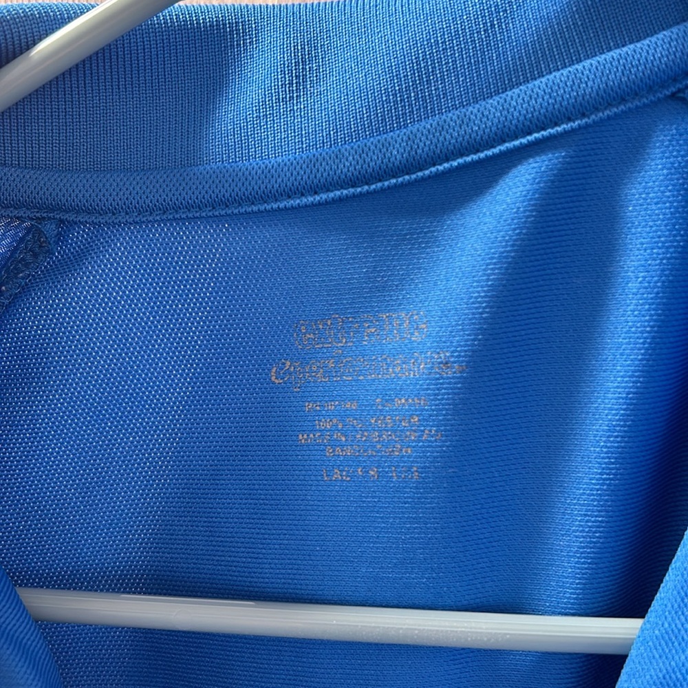 Women's Golf Shirt Royal Blue with Black Size L - Picture 3 of 5